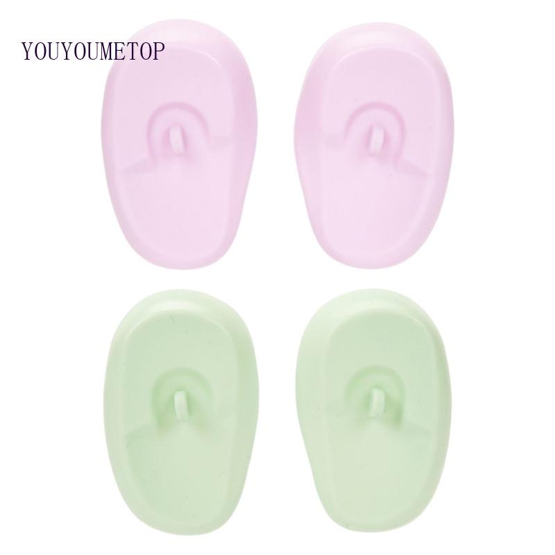 1 Cặp Bọc Silicone Bảo Vệ Tai Khi Nhuộm Tóc Tiện Dụng