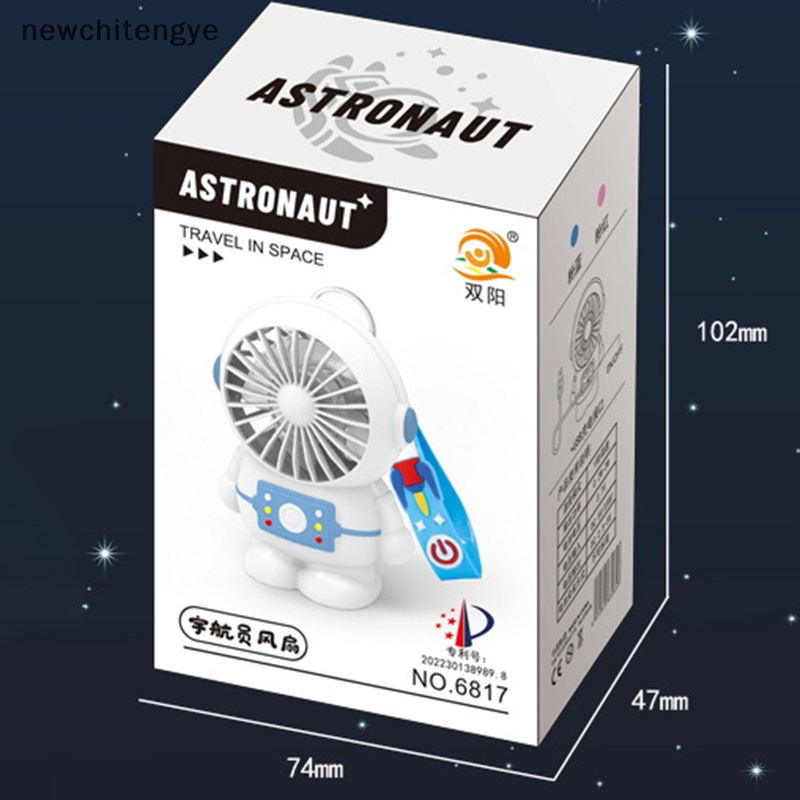 1 Quạt Cầm Tay Mini Hình Phi Hành Gia Hoạt Hình Có Thể Điều Chỉnh Sạc Bằng Cổng USB