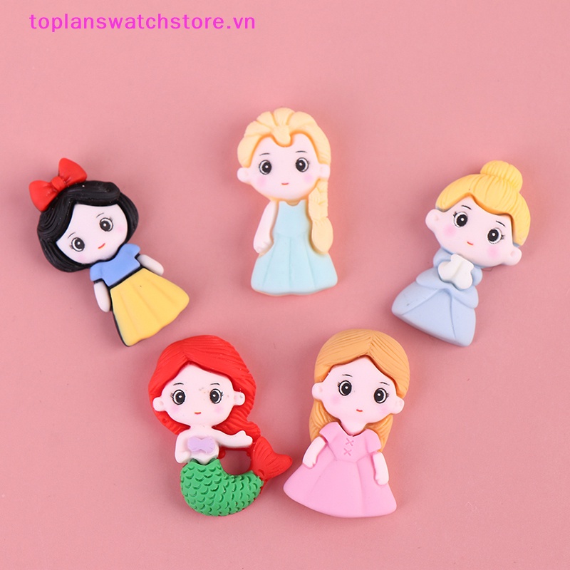 Set 10 Mặt Dây Chuyền Resin DIY Hình Nàng Tiên Cá Dễ Thương