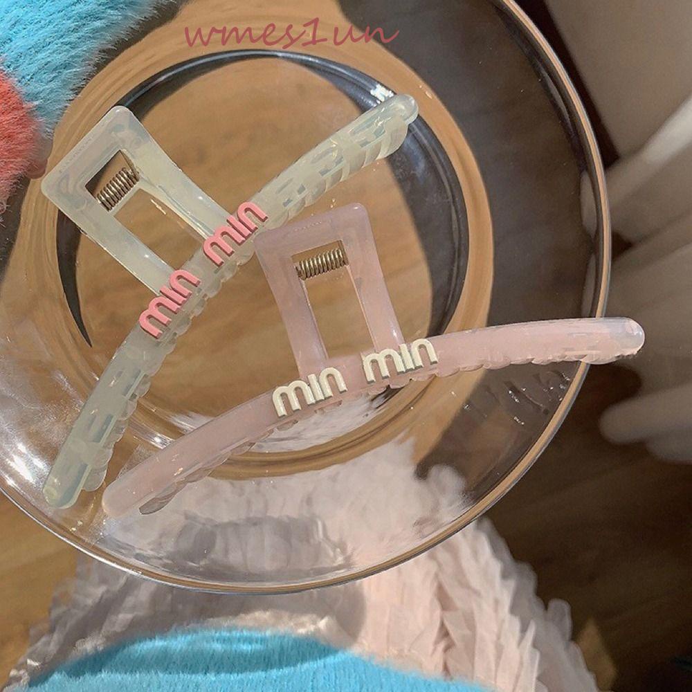 Kẹp Tóc Đuôi Ngựa Bằng Acrylic Màu Kẹo Ngọt Phong Cách Hàn Quốc WMES15H Dành Cho Bạn Nữ