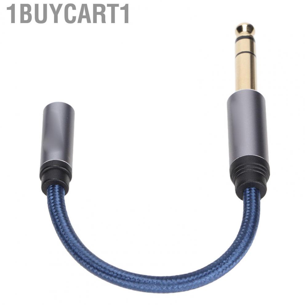 1buycart1 6.35mm Male To 3.5mm Female Adapter Plug Speaker  Microphone Cable