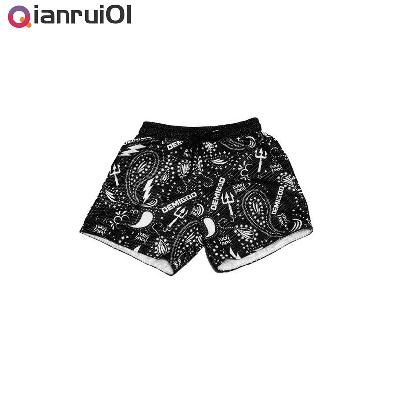 (Qianrui01) Quần Short Lưới Bandana Đen