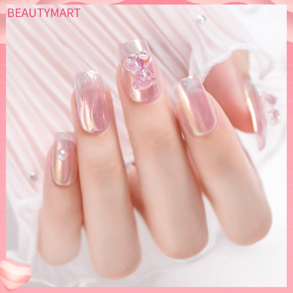 Bộ 50 Phụ Kiện Trang Trí Móng Tay Hình Gấu 3D Lấp Lánh Đa Năng