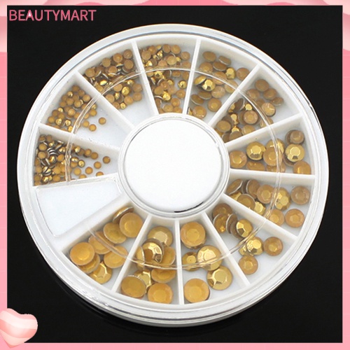 Khay Bánh Xe Đựng Hạt Đá Acrylic 3D Lấp Lánh Trang Trí Móng DIY