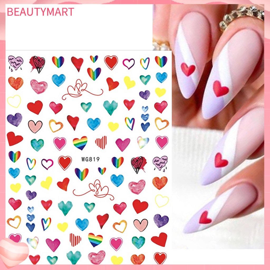 Miếng Dán Trang Trí Móng Nghệ Thuật Tạo Hiệu Ứng 3D Lãng Mạn Siêu Mỏng Cho Nữ