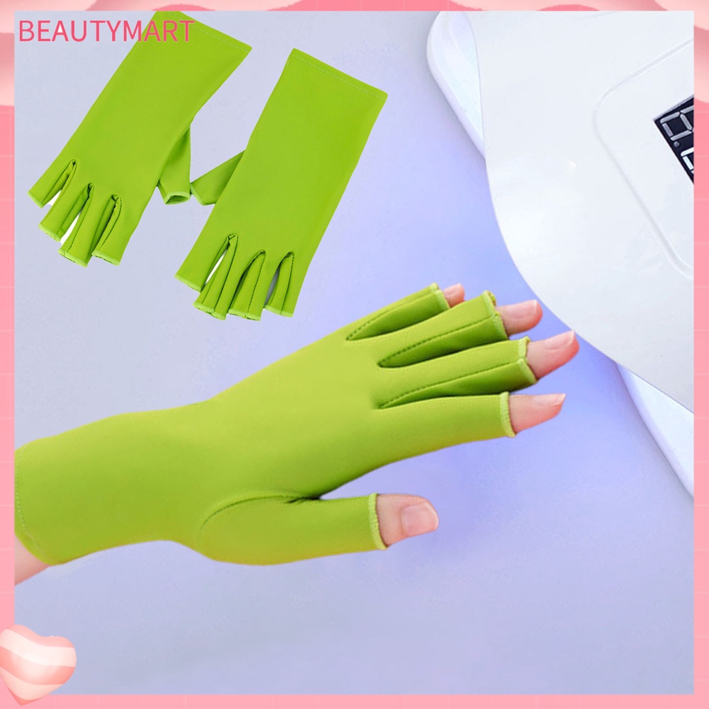 1 Đôi Găng Tay Hở Ngón Bằng Polyester Co Giãn Thoáng Khí Chống Tia UV Không Mùi Có Thể Giặt Rửa Tiện Dụng