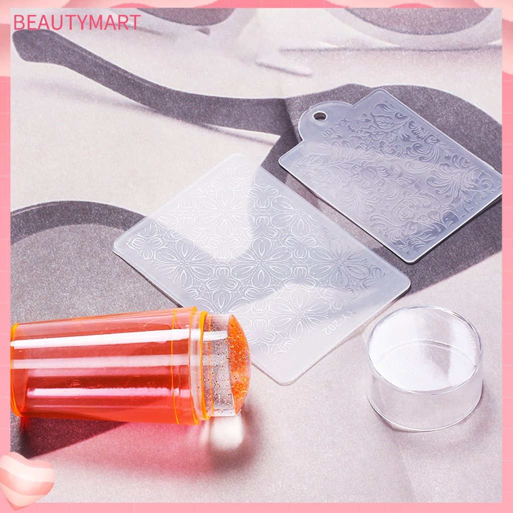 1 Bộ Dụng Cụ In Hình Móng Tay Bằng Silicone Gọn Nhẹ Tái Sử Dụng Được Cho Nữ