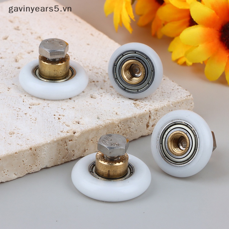 Bộ 4 Bánh Xe Ròng Rọc Chuyên Dụng Cho Cửa Kính Nhà Tắm