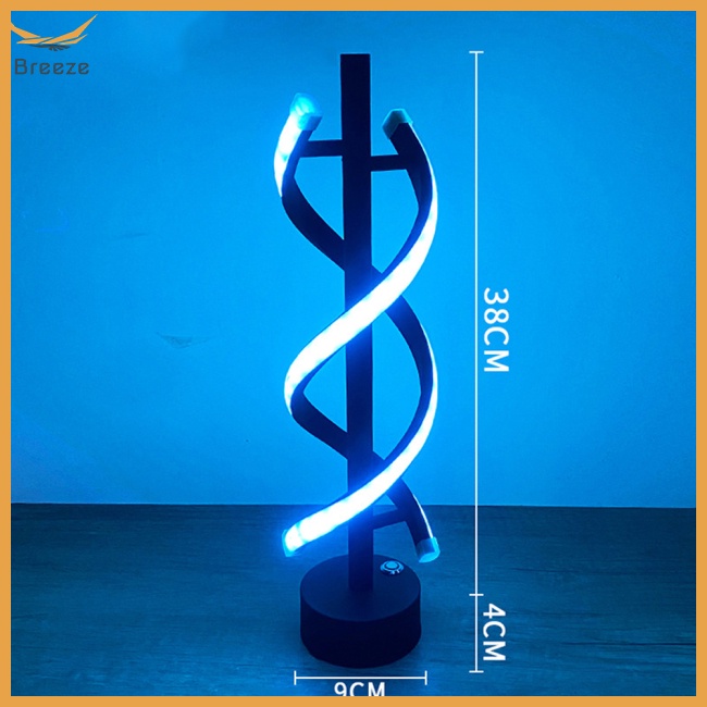 Đèn Led Để Bàn Dạng Xoắn Ốc Đơn Giản Sáng Tạo Có Thể Sạc Lại Trang Trí Nhà Hàng / Phòng Ngủ