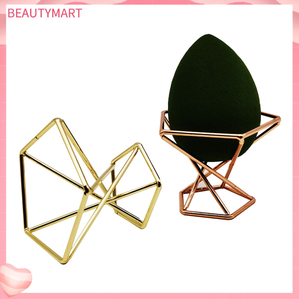 [beautymart] Giá Đỡ Mút Trang Điểm Bằng Thép Carbon Mạ Điện Thiết Kế Rỗng Làm Đẹp