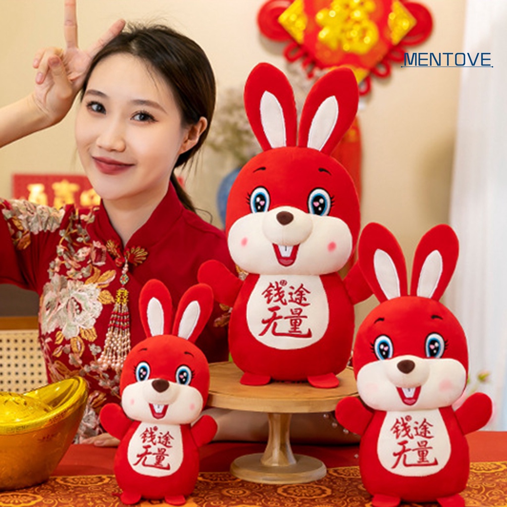 Thỏ Nhồi Bông May Mắn 20 / 25 / 30cm Trang Trí Phòng Ngủ Năm Mới 2023