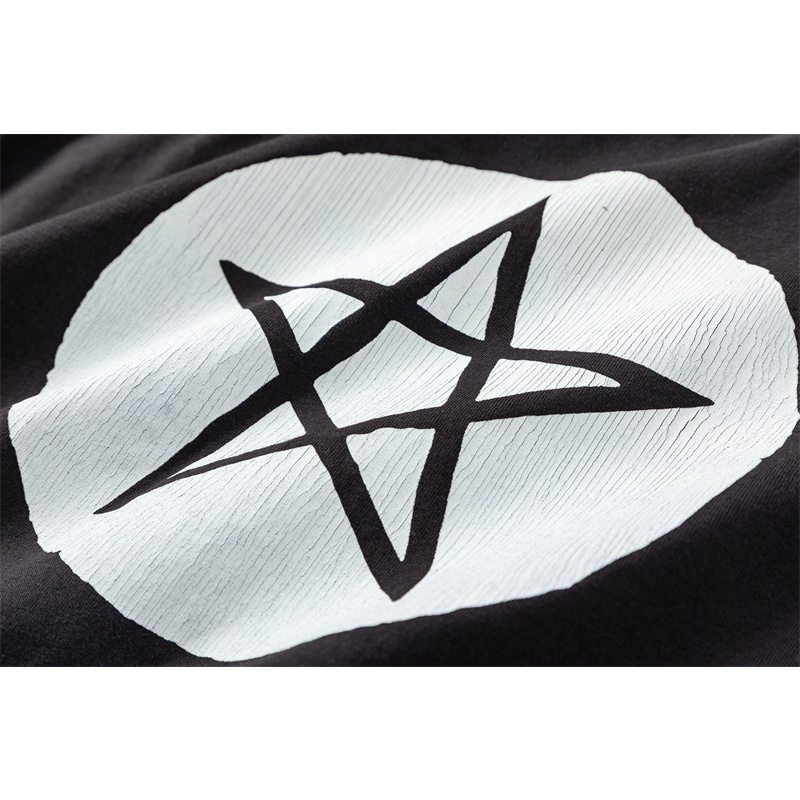 Áo Thun Tay Ngắn Cổ Tròn In Hình Ma Độc Đáo Phong Cách Vintage