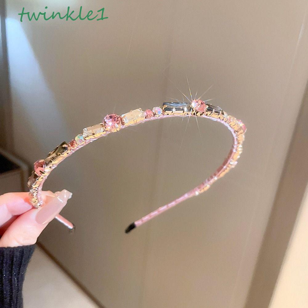 Băng Đô Cài Tóc Mỏng Lấp Lánh Phong Cách Baroque Đơn Giản Cho Nữ