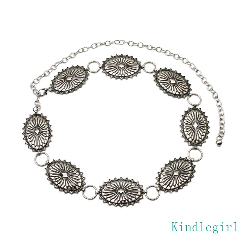 Dây Xích Đeo Hông Một Lớp Chạm Khắc Phong Cách Boho Cổ Điển Thời Trang Đi Biển Cho Nữ Và Thanh Thiếu Niên G