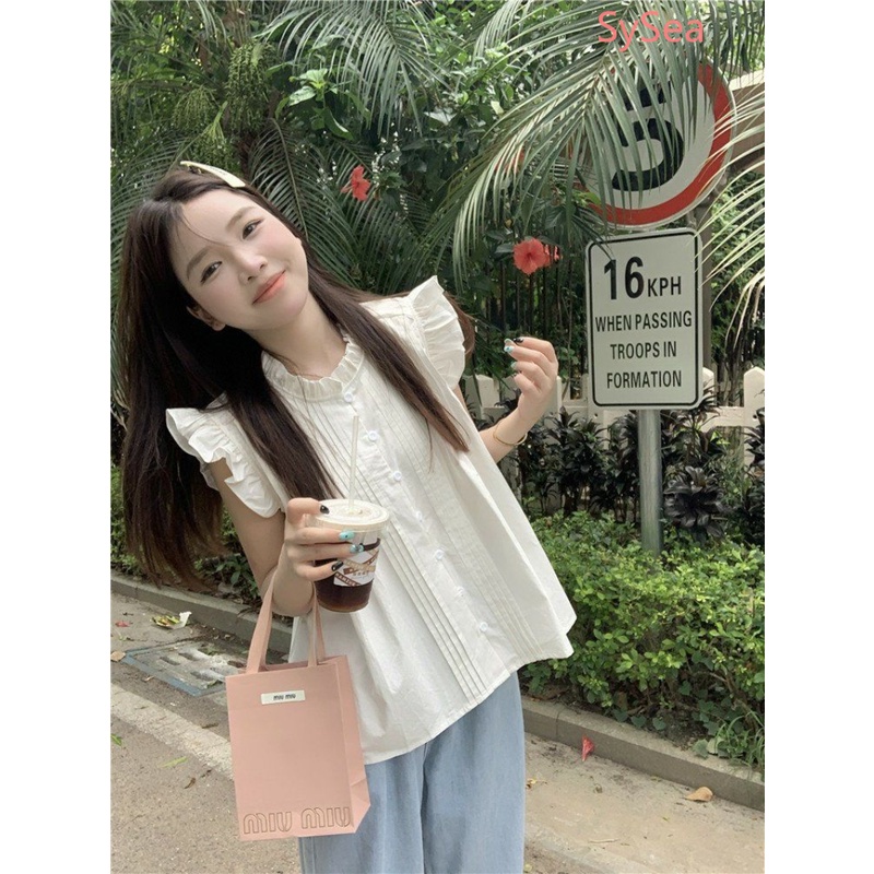 Áo Kiểu Tay Phồng Họa Tiết Sọc Caro Phong Cách Retro Pháp