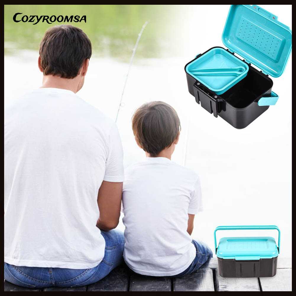 Hộp Đựng Mồi Câu Cá Bằng Nhựa ABS Thoáng Khí