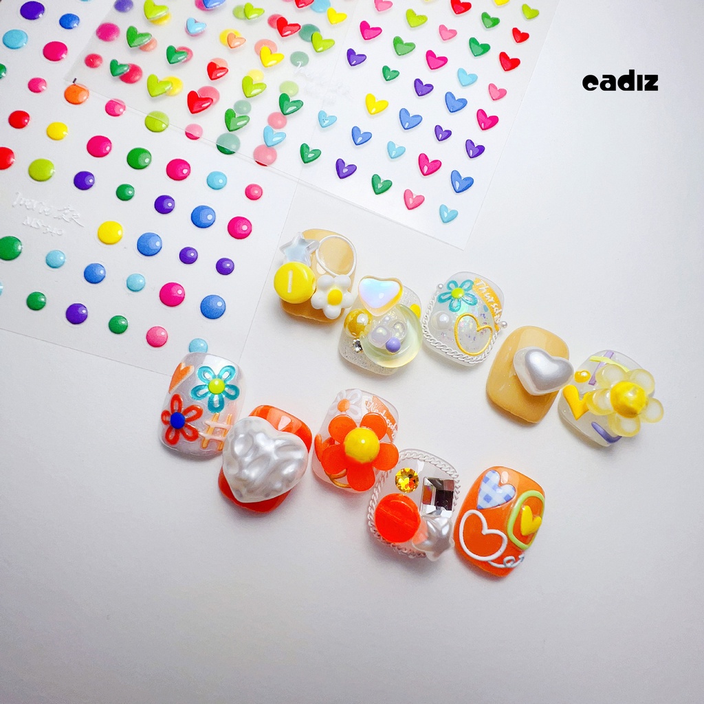 Đề Can Dán Móng Tay Tự Dính Không Phai Màu Họa Tiết Hoa Tulip Trái Tim Trang Trí Nghệ Thuật