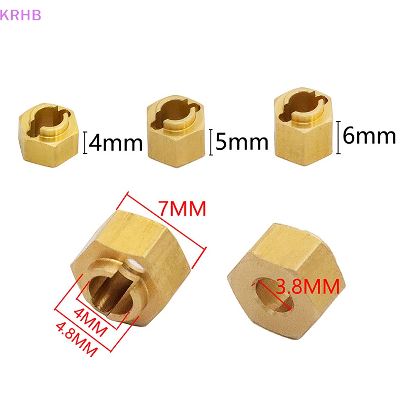 Bộ Phụ Kiện Nối Dài Trục Bánh Xe 4 / 5 / 6mm Cho Mô Hình Xe Điều Khiển Từ Xa 1 / 18 Mới