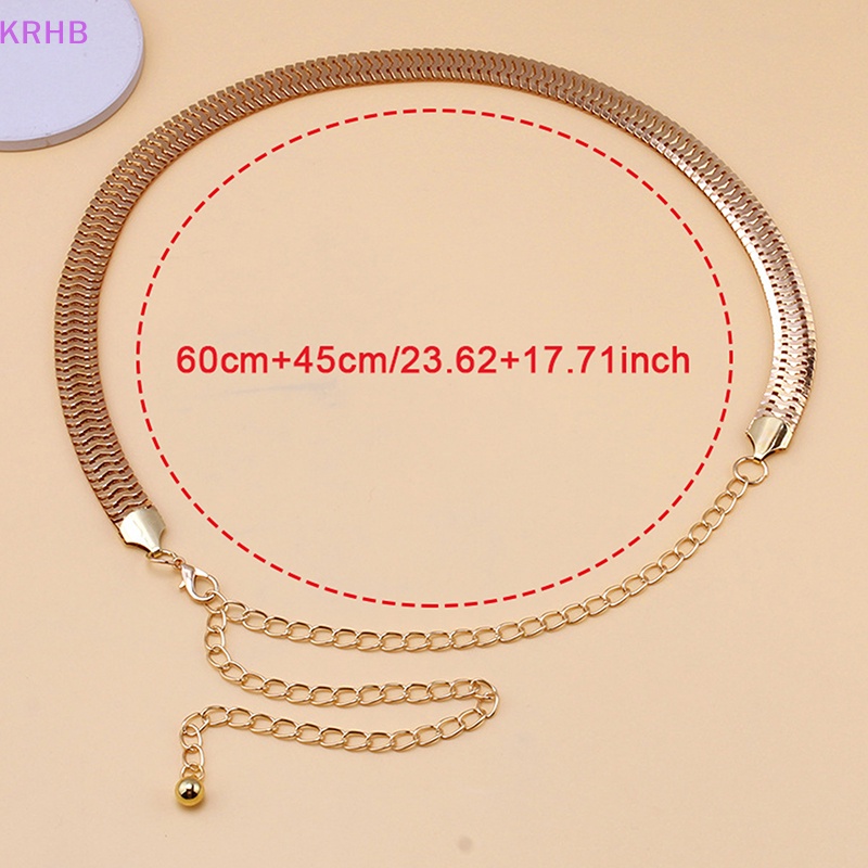 Thắt Lưng Dây Xích Màu Vàng Kim Sáng Tạo Đơn Giản Cho Nữ Mới