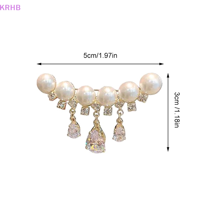 Ghim Cài Áo Đính Ngọc Trai Bằng Hợp Kim Thời Trang Dành Cho Nữ Mới