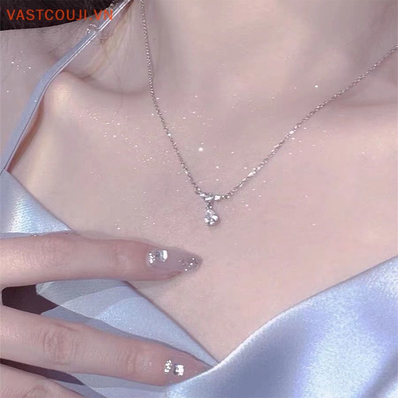 Vòng cổ Mặt Hình Giọt Nước Đính Đá Thời Trang Cho Nữ