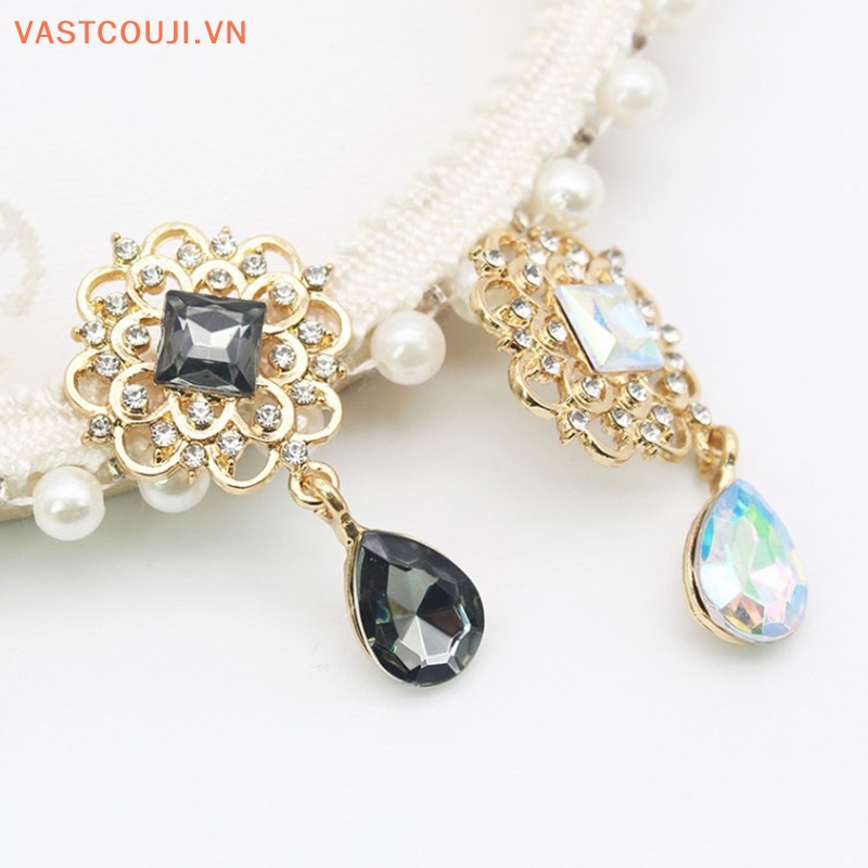 Nút Vuông Hợp Kim 25 * 45MM Đính Đá Trang Trí Hộp Quà Đám Cưới