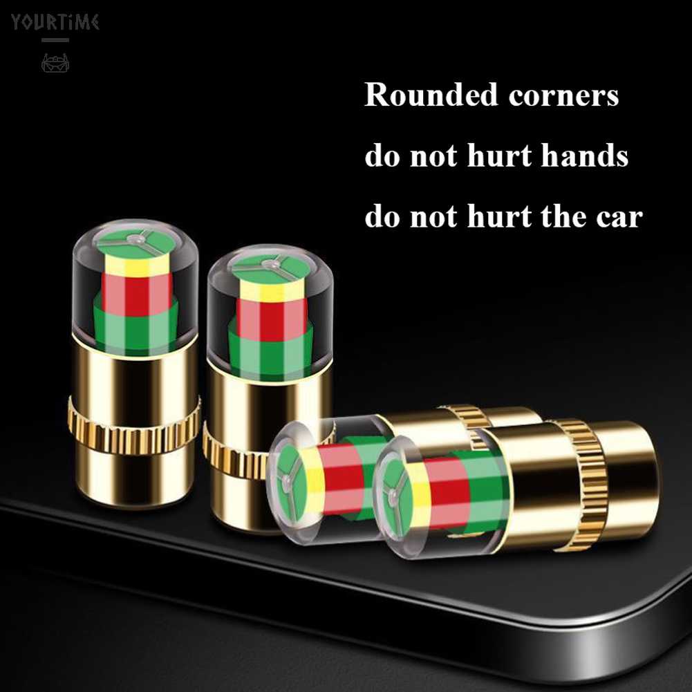 Set 4 Nắp Van Cảnh Báo Cho Bánh Xe Ô Tô