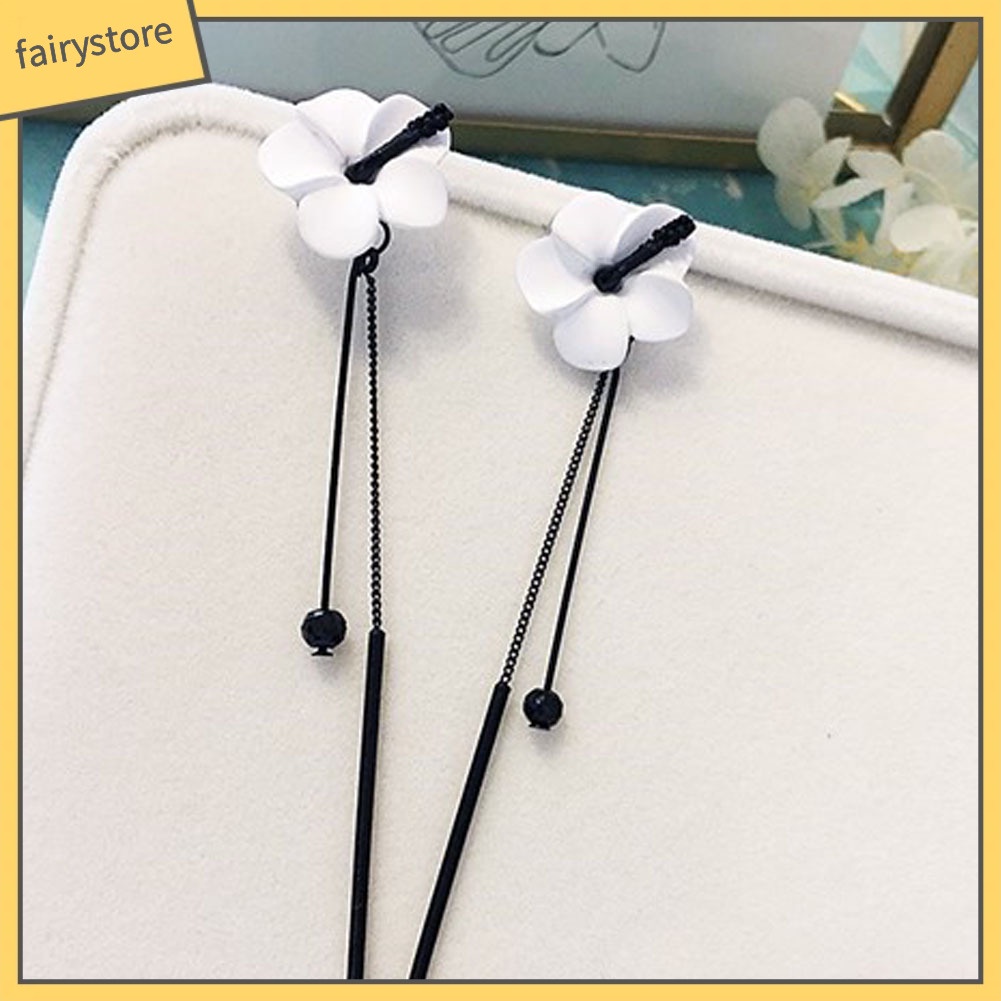 Bông Tai Dài Hình Hoa Tua Rua Thời Trang Dành Cho Nữ