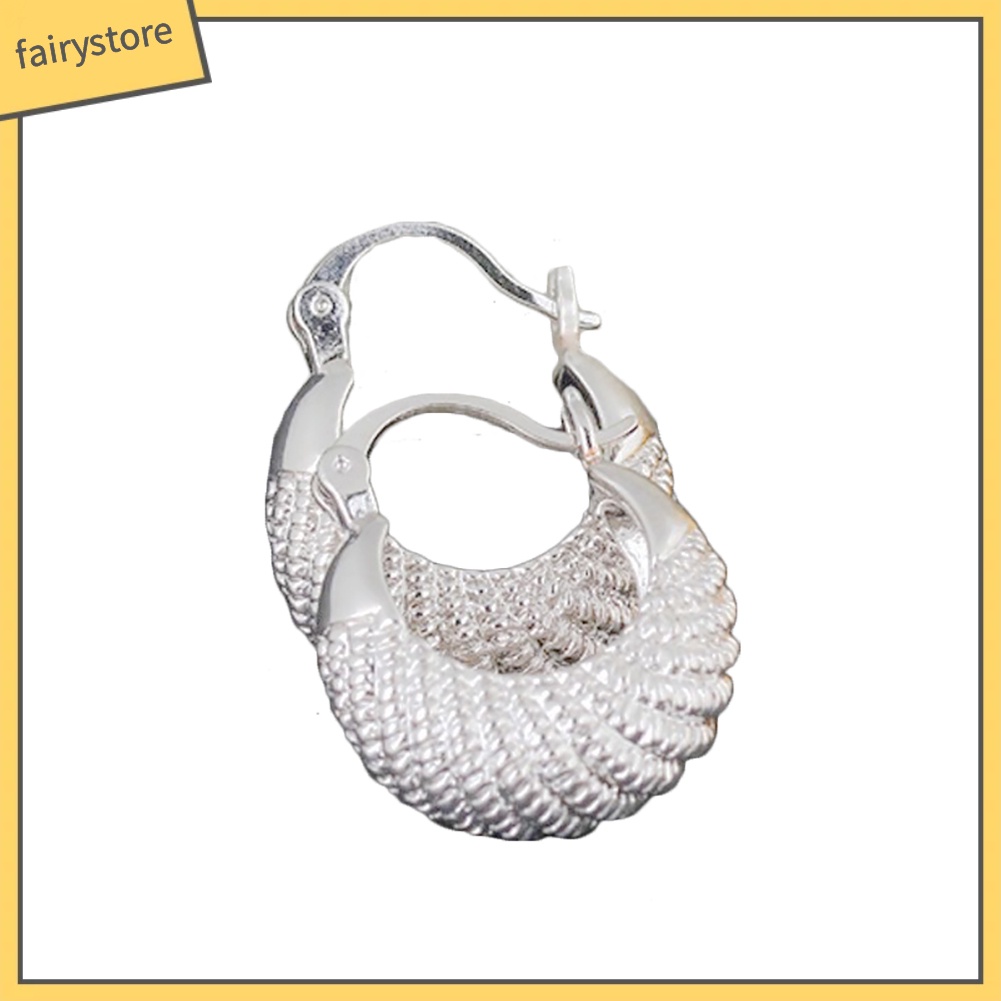 Khuyên Tai Tròn Lớn Mạ Vàng / Bạc Thời Trang Cho Nữ