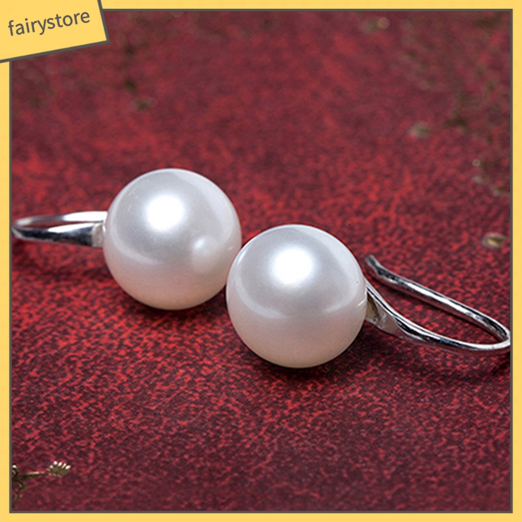 Bông Tai Móc Đính Ngọc Trai Nhân Tạo Nhỏ Gọn Dễ Phối Đồ Thanh Lịch Cho Nữ