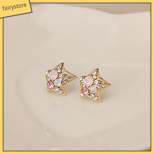 Đôi Bông Tai Hình Ngôi Sao Đính Đá Thời Trang Cho Nữ