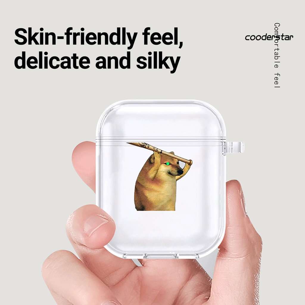 Vỏ Bảo Vệ Hộp Sạc Tai Nghe AirPods 1 / 2 / 3 / Pro Không Dây Chống Trầy Xước / Thấm Nước Họa Tiết Chú Chó Dễ Thương