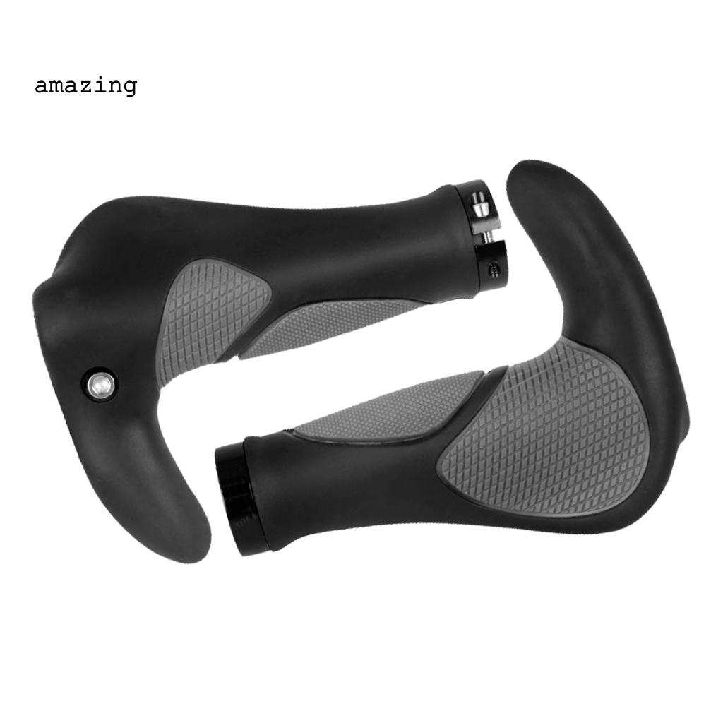 Bộ 2 Bọc Tay Lái Xe Đạp Leo Núi Bằng Cao Su Mềm Chống Trượt In Họa Tiết Thiết Kế Tiện Dụng