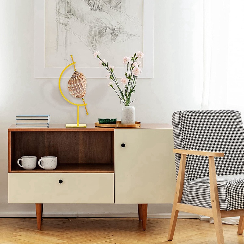 Bộ 2 Giá Đỡ Kẹp Hình Cầu Bằng Kim Loại Màu Vàng Dùng Trưng Bày Trang Trí