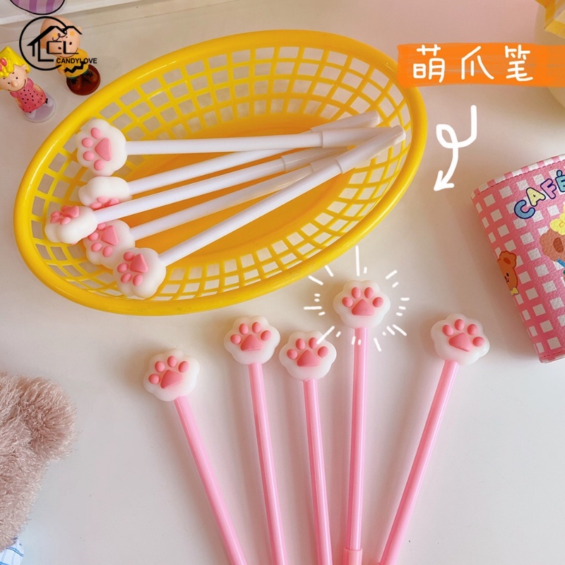 Bút Mực Gel Hình Chân Mèo Màu Hồng Dễ Thương Cho Học Sinh / Văn Phòng