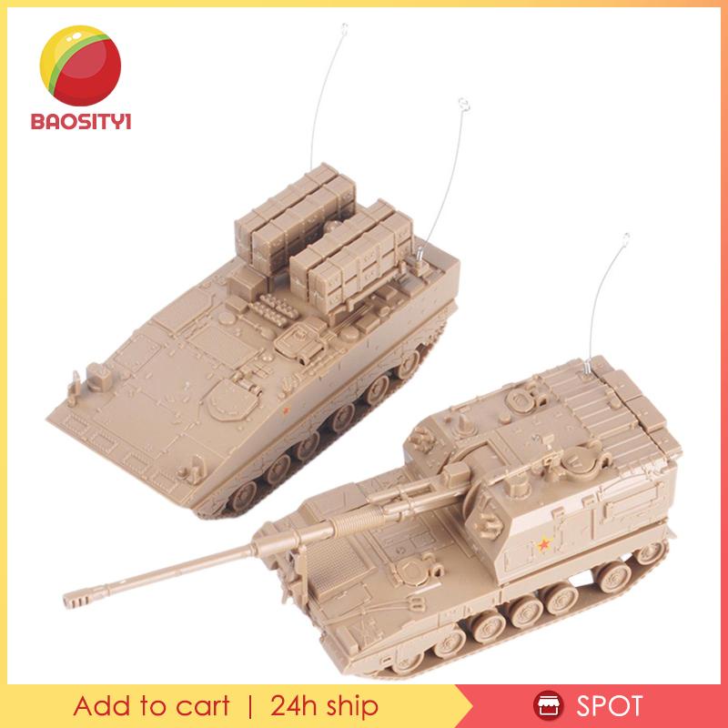[Baosity1] 2 Mô Hình Xe Tăng 4D Tỉ Lệ 1: 72 Trang Trí Bàn Làm Việc