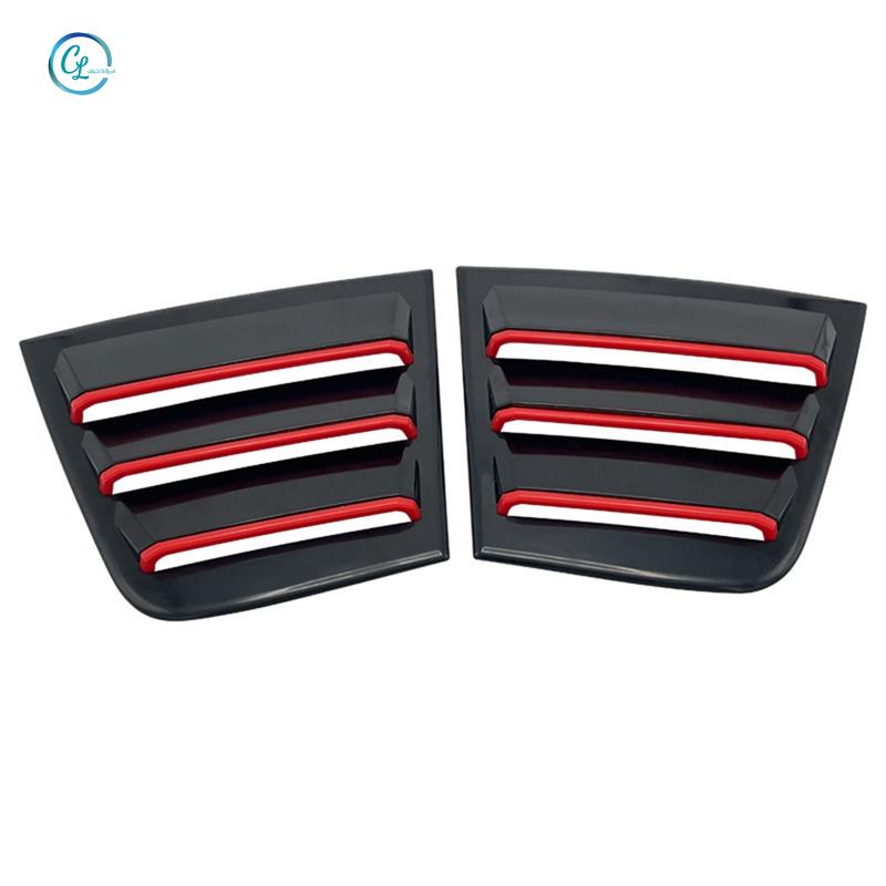 Khung Viền Lỗ Thông Gió Phía Sau Cửa Sổ Xe Hơi Màu Đen Bóng Cho Dodge Warhorse 2011-2021