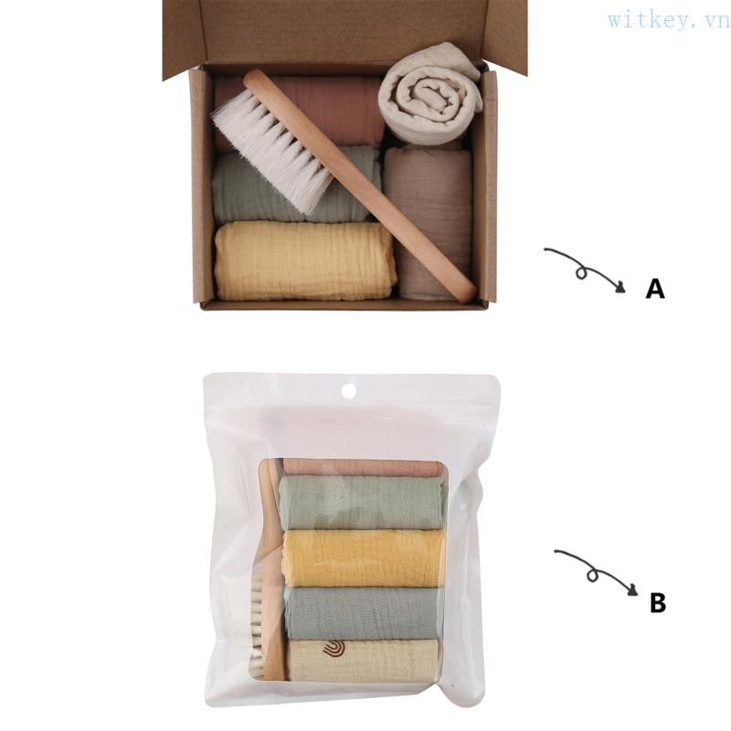 Lược Vải Cotton Mềm Mại Thấm Hút Tốt Hỗ Trợ Massage Đầu Cho Bé Sơ Sinh