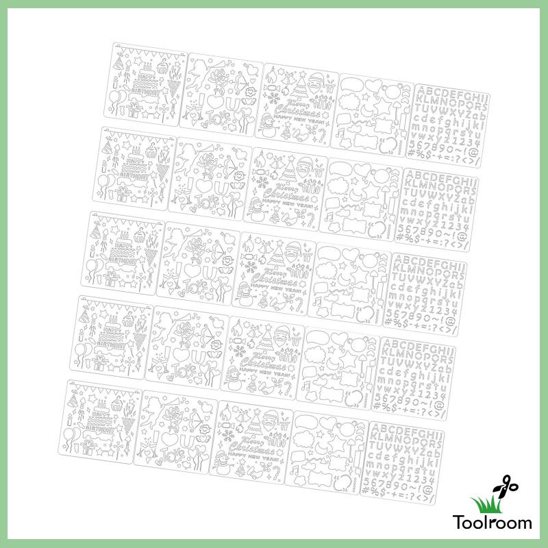 Khuôn Vẽ Graffiti Có Thể Tái Sử Dụng Dùng Trang Trí Sổ Tay / Thiệp