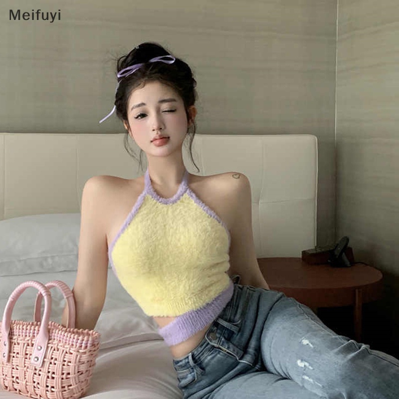 Áo Dệt Kim Hai Dây Hở Lưng Dáng Ôm Gợi Cảm Thời Trang Mùa Hè Dành Cho Bạn Nữ