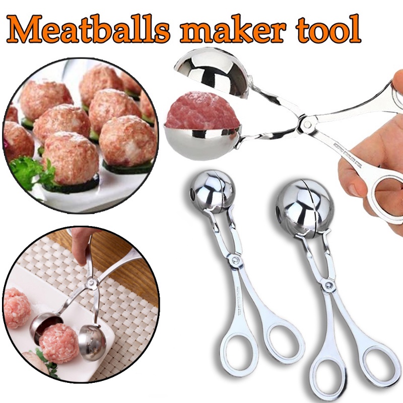 Dụng Cụ Làm Thịt Viên / Kem / Trái Cây Hình Cầu Bằng Thép Không Gỉ Chống Dính Đa Năng Tiện Dụng DIY
