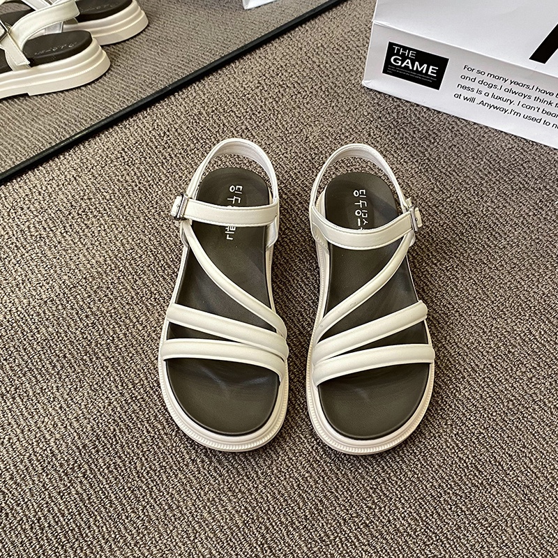 Giày Sandal Mùa Hè Phong Cách Pháp Đơn Giản Cho Nữ