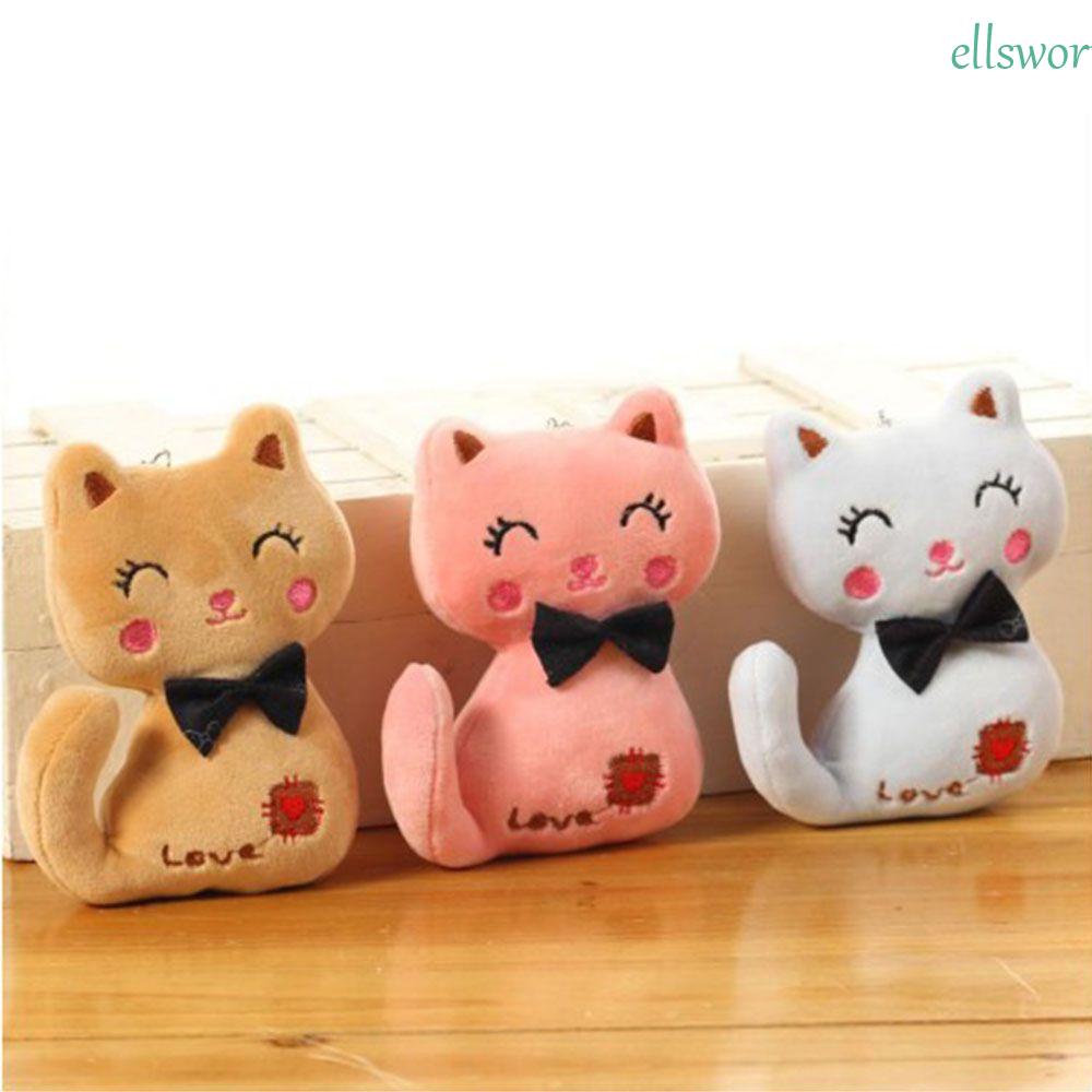 Móc Khóa Hình Mèo Nhồi Bông Mềm Mại Đáng Yêu