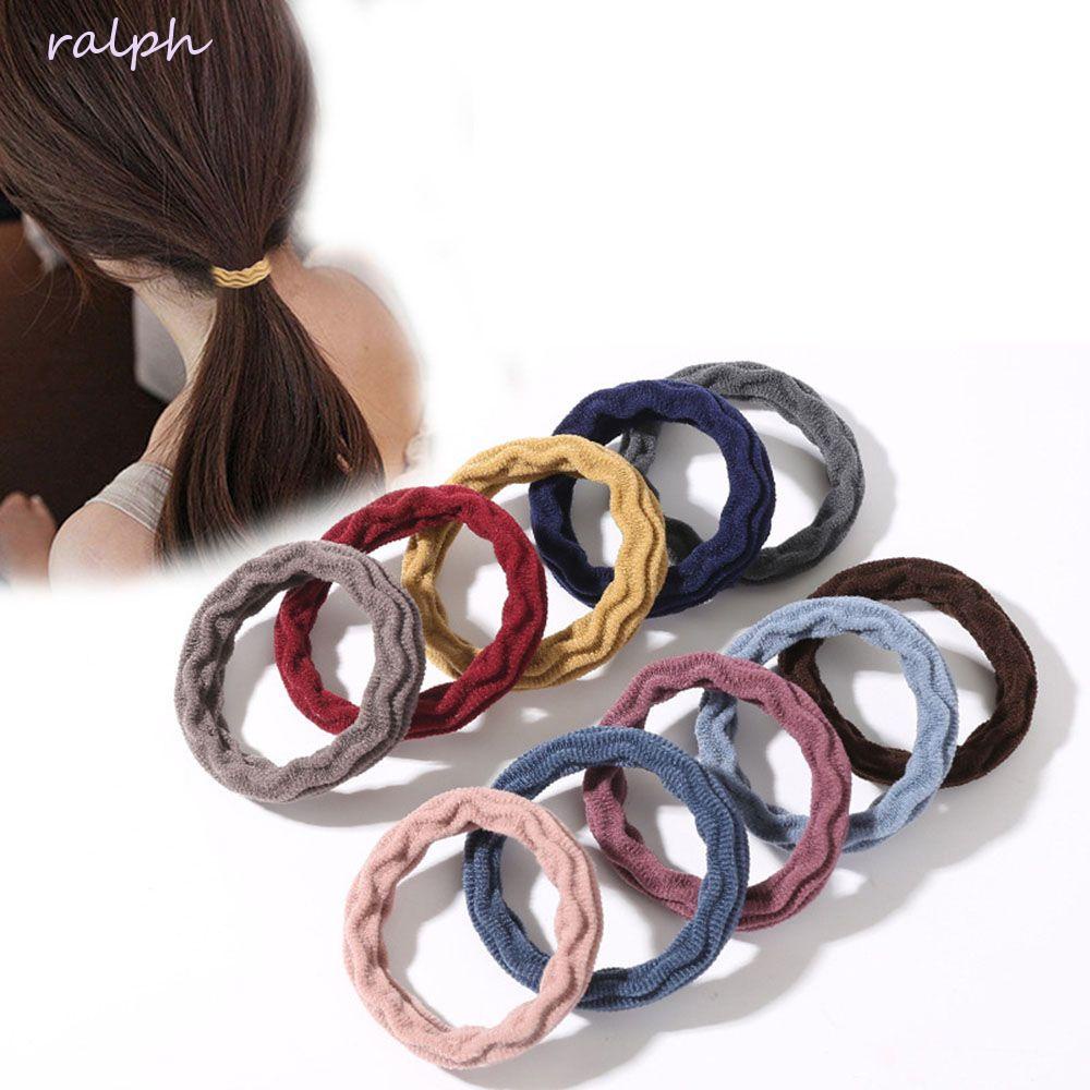Dây Buộc Tóc Co Giãn Không Đường May Đơn Giản Cho Nữ