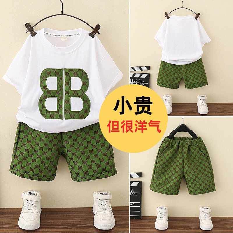 Set Đồ Thể Thao 2 Món Gồm Áo Thun + Quần Short Kẻ Sọc Thời Trang Mùa Hè 2023 Cho Bé Trai