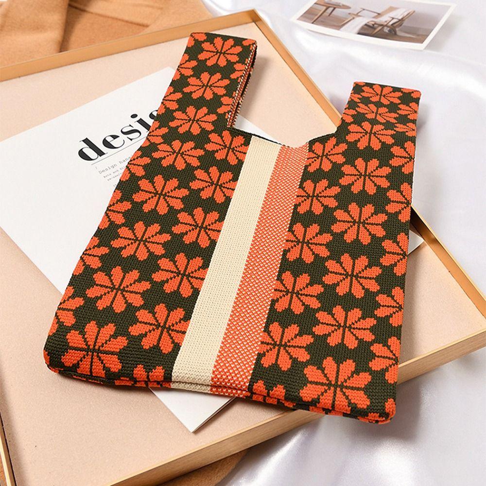 Túi Đựng Mỹ Phẩm / Son Môi Họa Tiết Sọc Caro Co Giãn Phong Cách Hàn Quốc