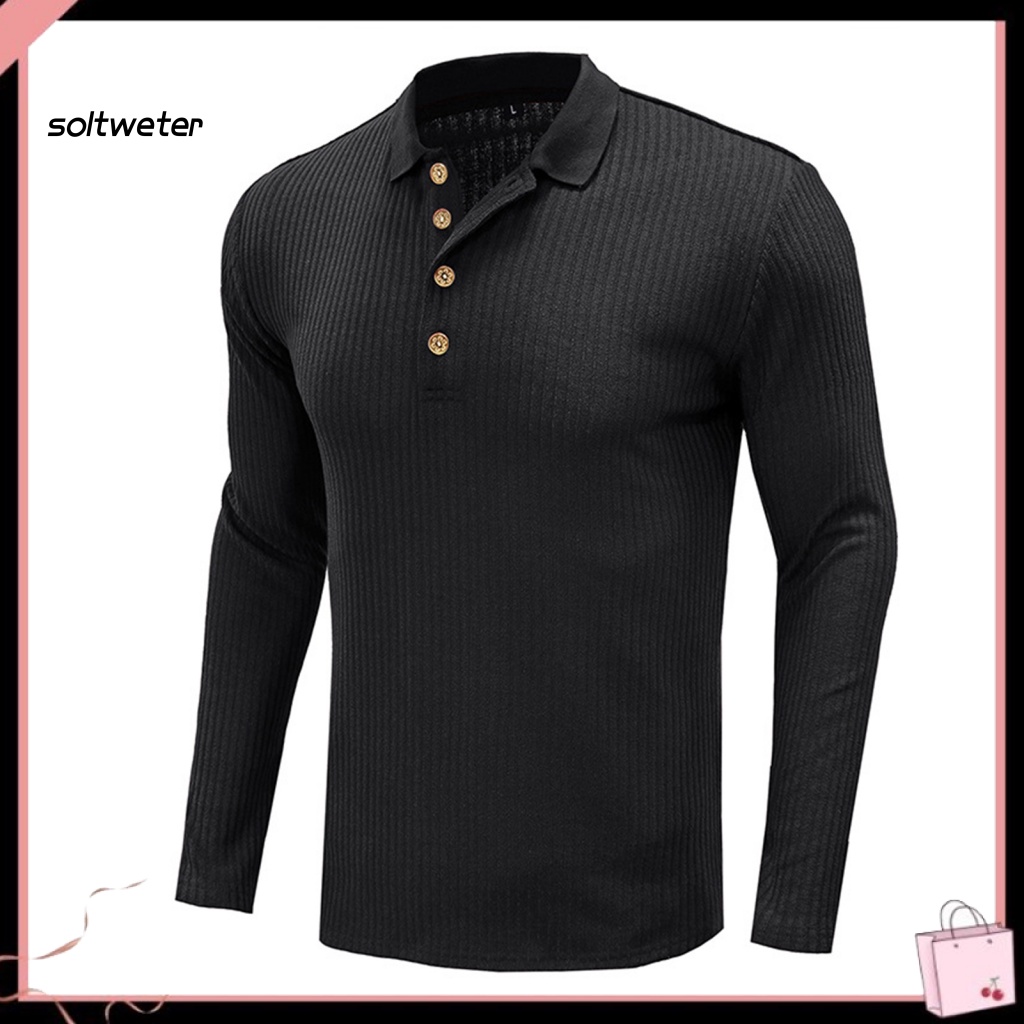 St Áo Sơ Mi Nam Tay Dài Dáng Rộng Màu Trơn Một Hàng Nút Cài Một Hàng Nút Dễ Mặc Thời Trang Mùa Hè