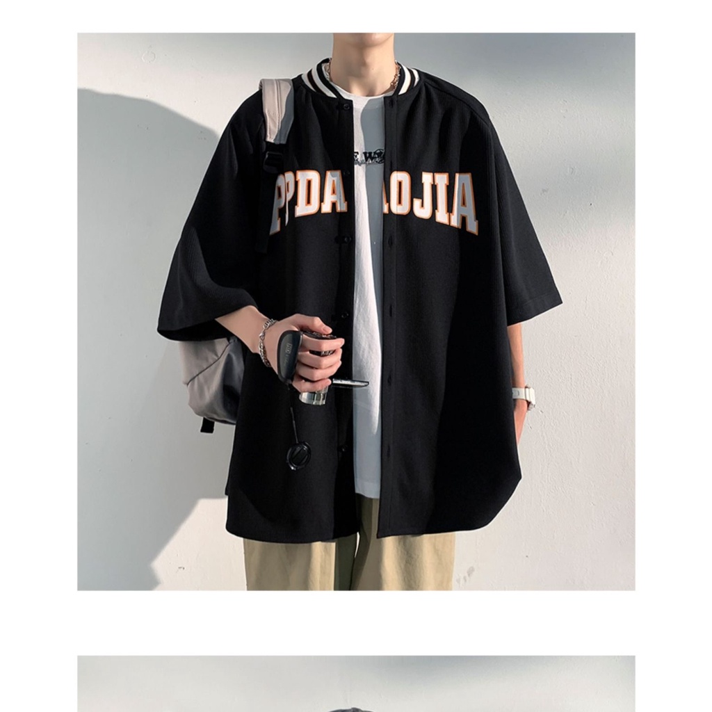 Áo Thun Bóng Chày Mùa Hè Tay Lửng Dáng Rộng Phong Cách Thời Trang Đường Phố Mỹ Có Size Lớn 150kg Hàng Mới Dành Cho Nam Và