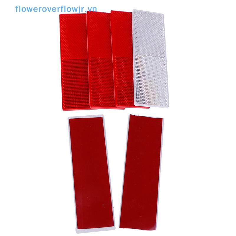 Bộ 2 Miếng Dán Phản Quang Hình Chữ Nhật Bằng Nhựa Cho Xe Hơi