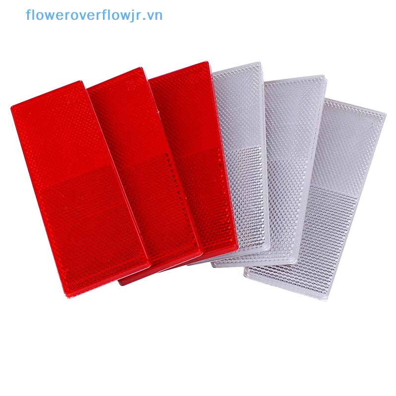 Bộ 2 Miếng Dán Phản Quang Hình Chữ Nhật Bằng Nhựa Cho Xe Hơi